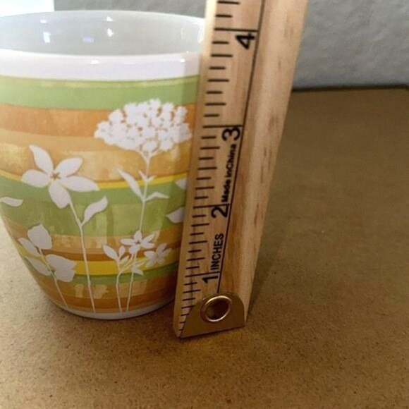 Floral Striped Ceramic Mug By Signature 12oz Dishwasher & Microwave Safe - Picture 3 of 6